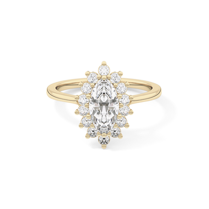 Marquise Halo Lab Grown Diamond Engagement Ring