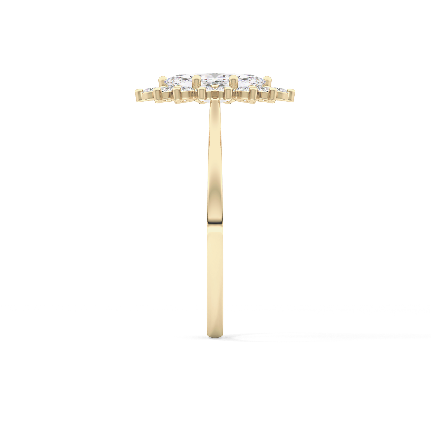 Marquise Halo Lab Grown Diamond Engagement Ring