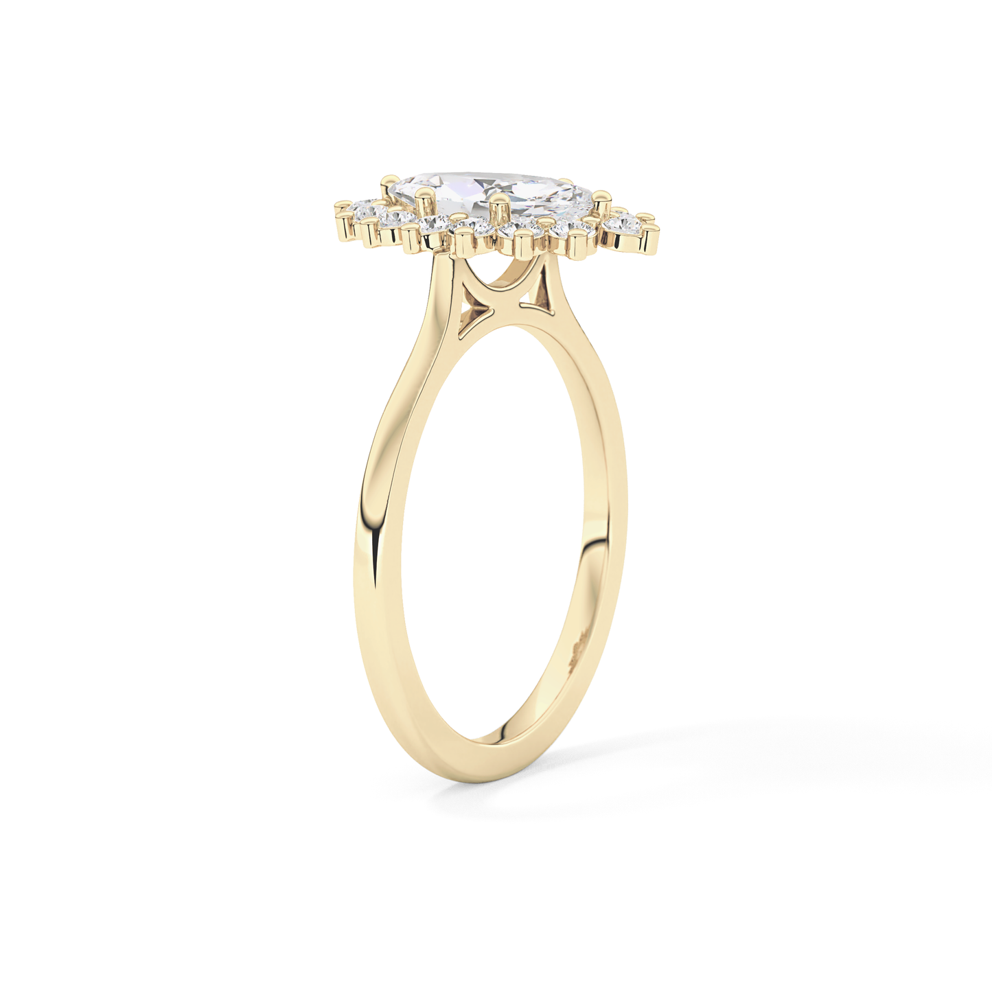 Marquise Halo Lab Grown Diamond Engagement Ring