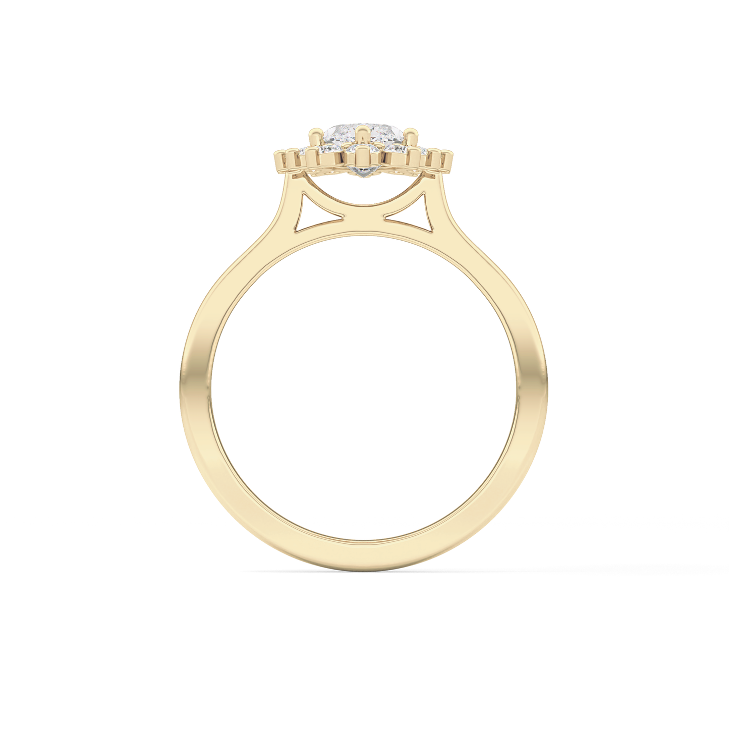 Marquise Halo Lab Grown Diamond Engagement Ring