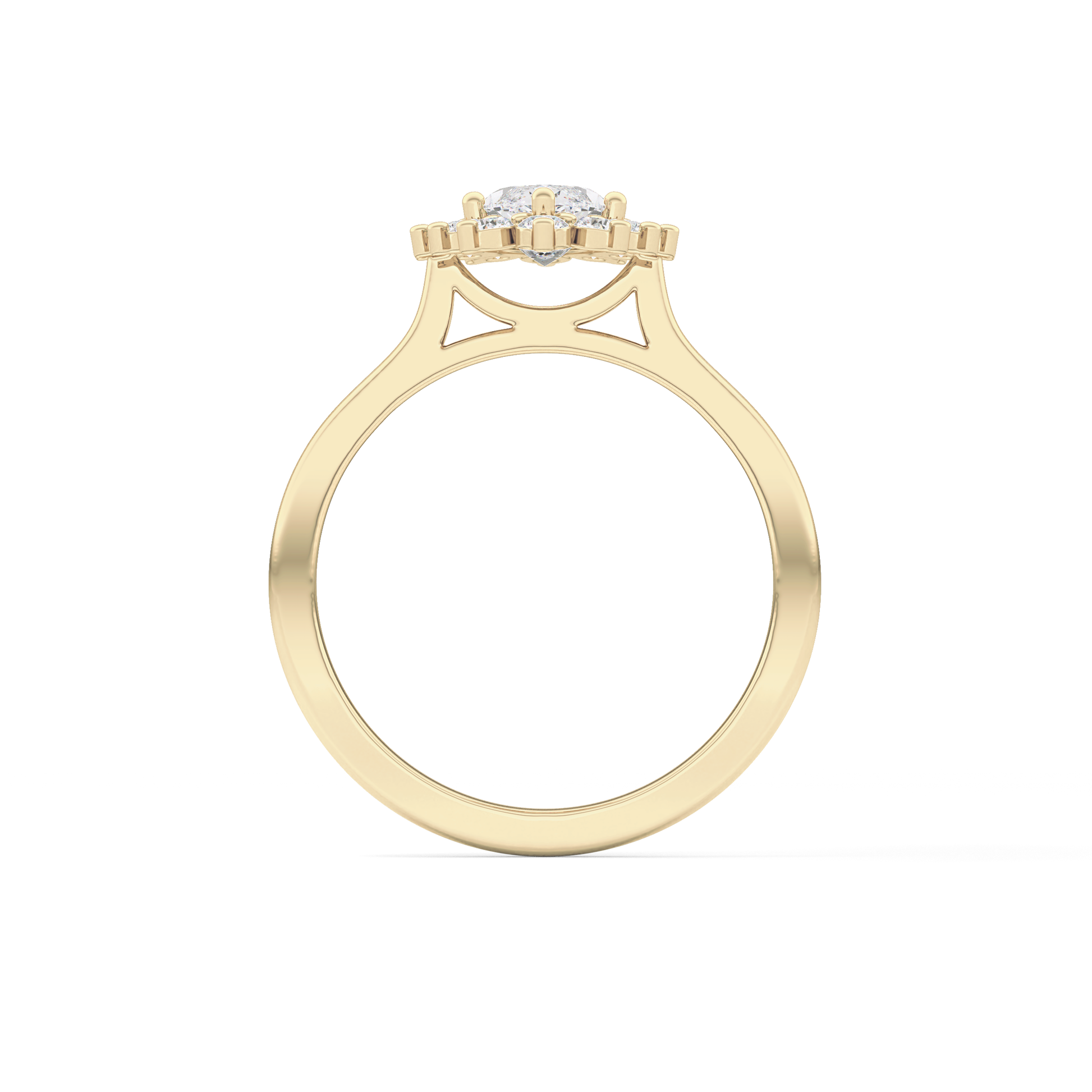 Marquise Halo Lab Grown Diamond Engagement Ring