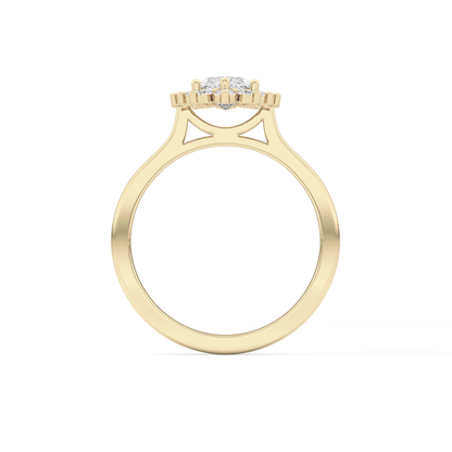 Marquise Halo Lab Grown Diamond Engagement Ring