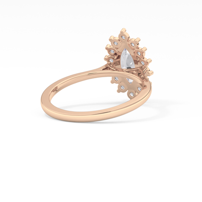 Marquise Halo Lab Grown Diamond Engagement Ring