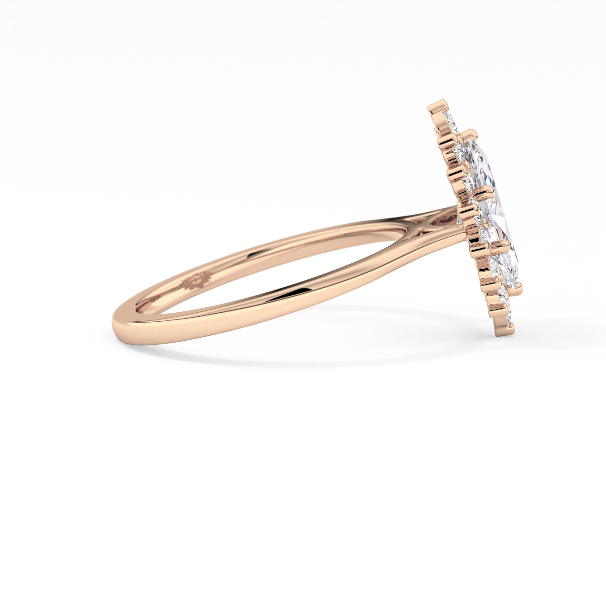 Marquise Halo Lab Grown Diamond Engagement Ring