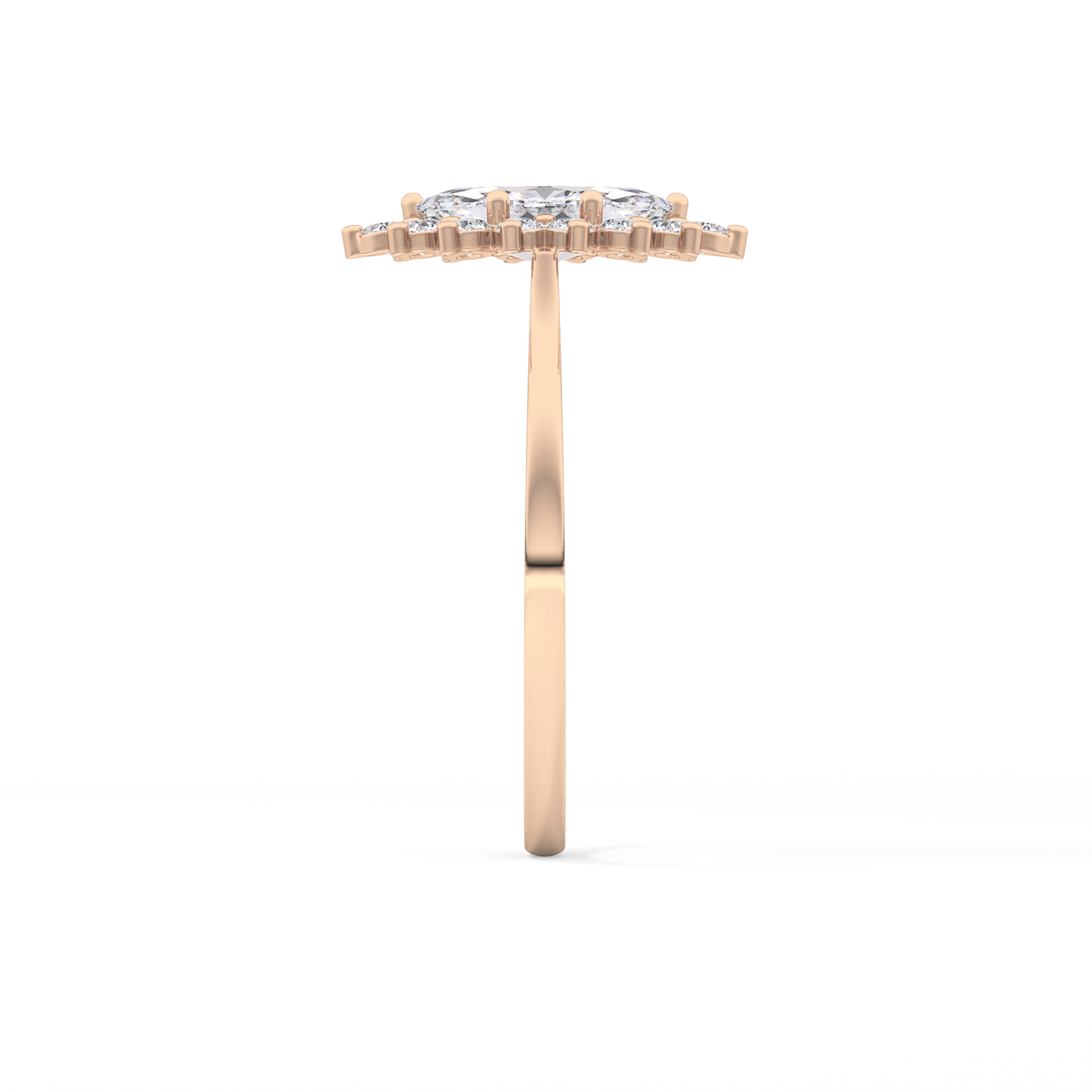 Marquise Halo Lab Grown Diamond Engagement Ring