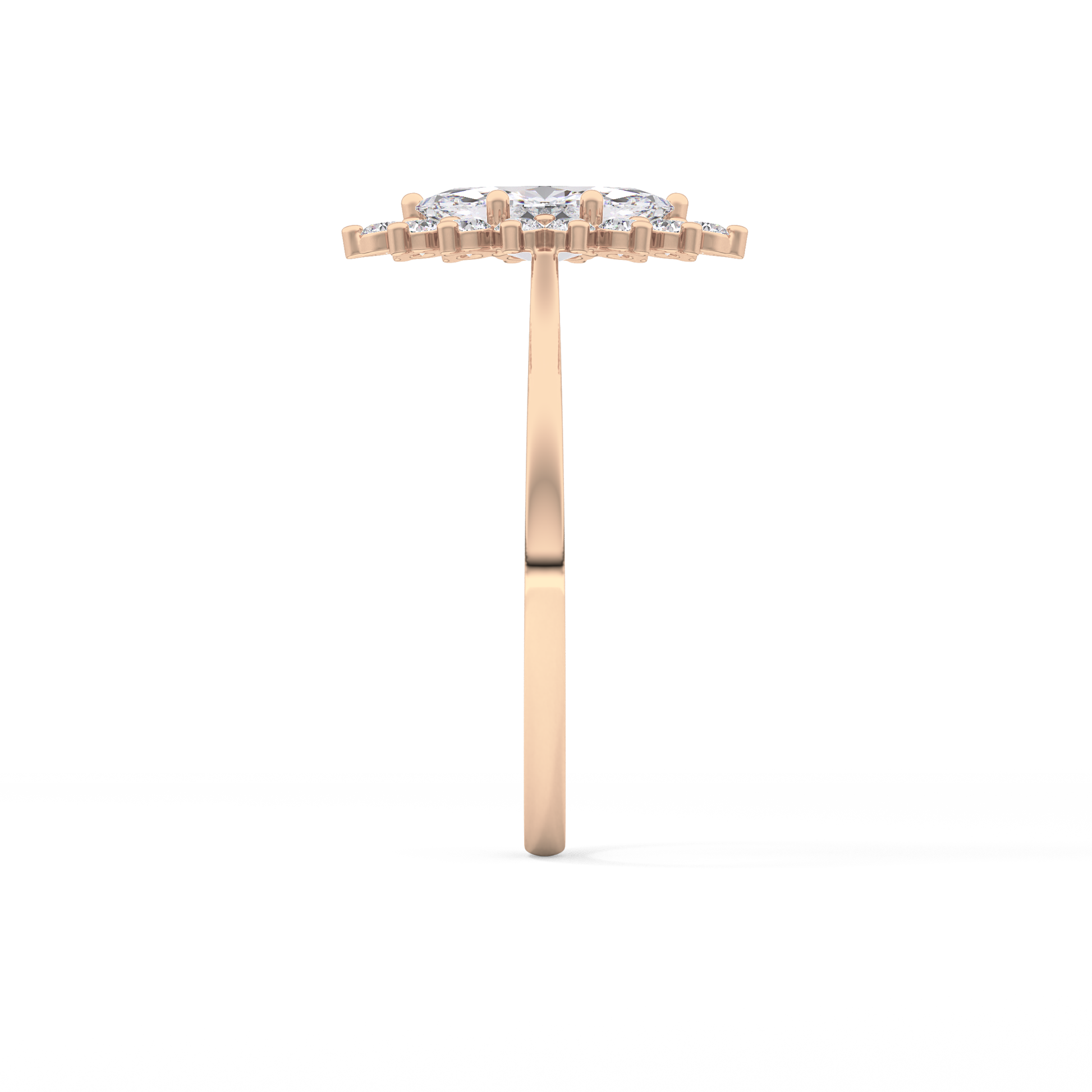 Marquise Halo Lab Grown Diamond Engagement Ring