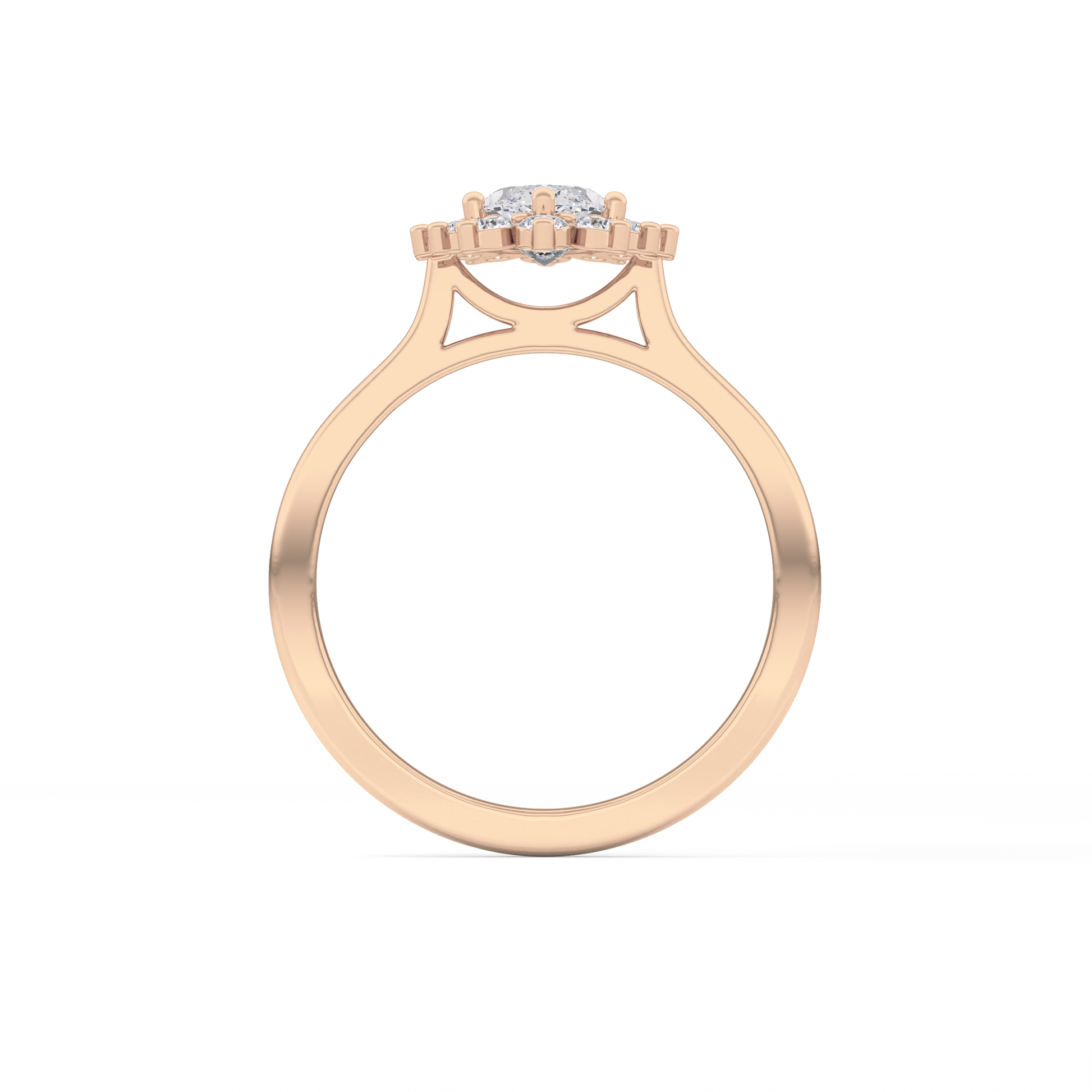 Marquise Halo Lab Grown Diamond Engagement Ring