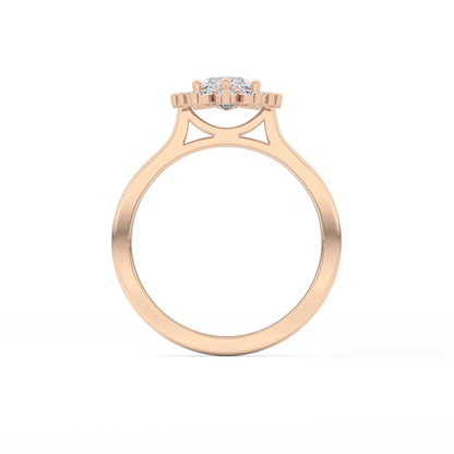 Marquise Halo Lab Grown Diamond Engagement Ring