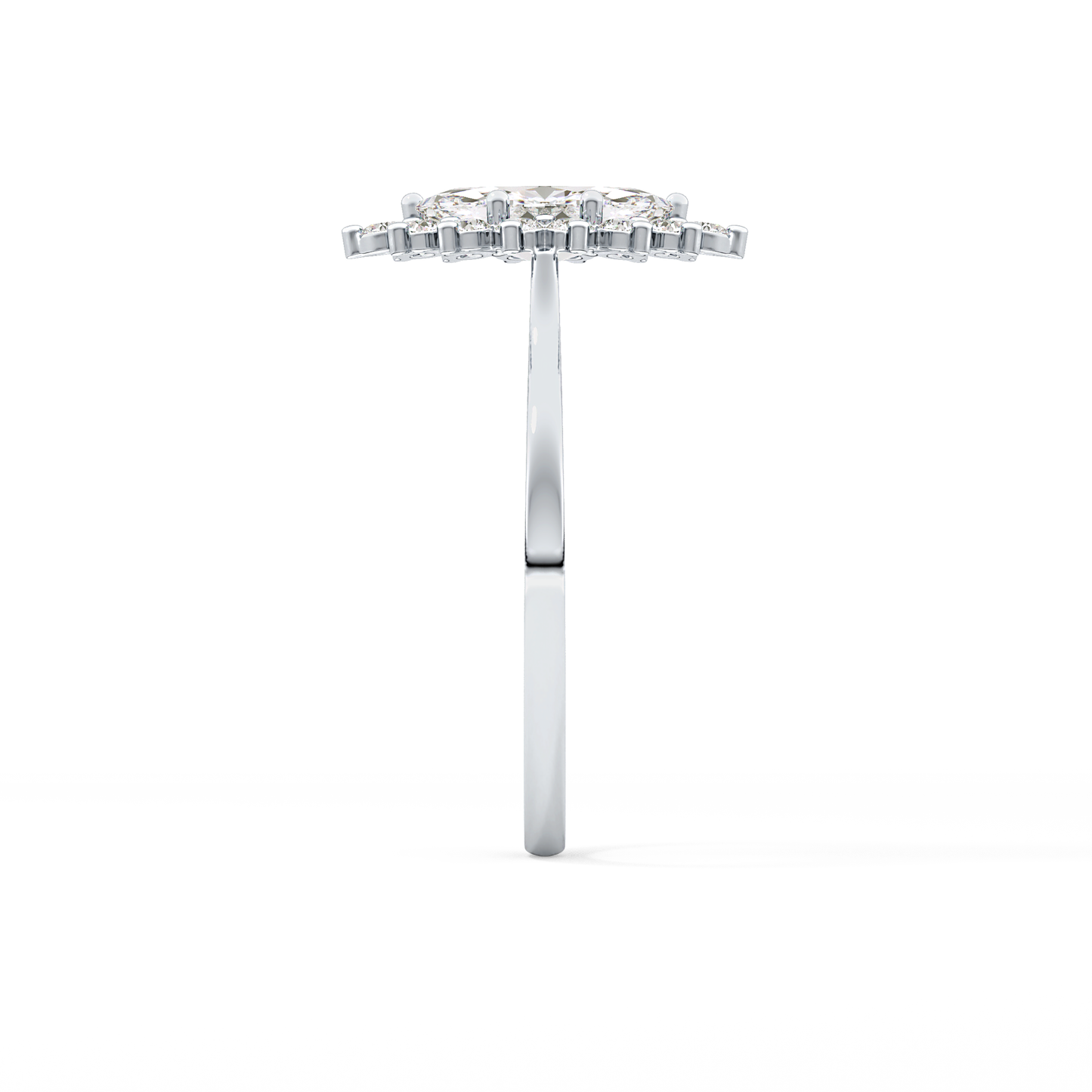 Marquise Halo Lab Grown Diamond Engagement Ring