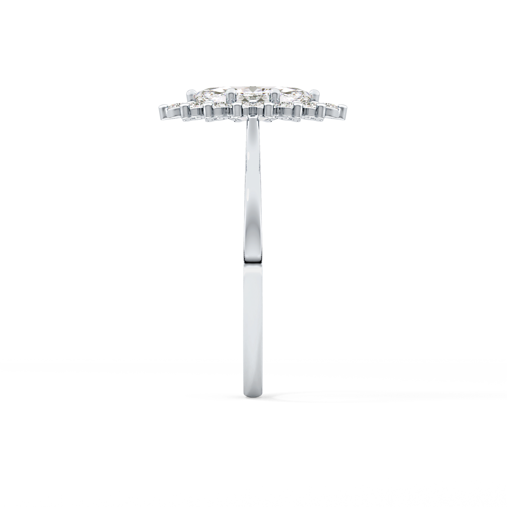 Marquise Halo Lab Grown Diamond Engagement Ring