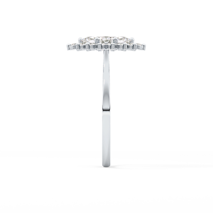 Marquise Halo Lab Grown Diamond Engagement Ring