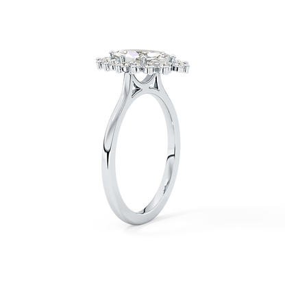 Marquise Halo Lab Grown Diamond Engagement Ring