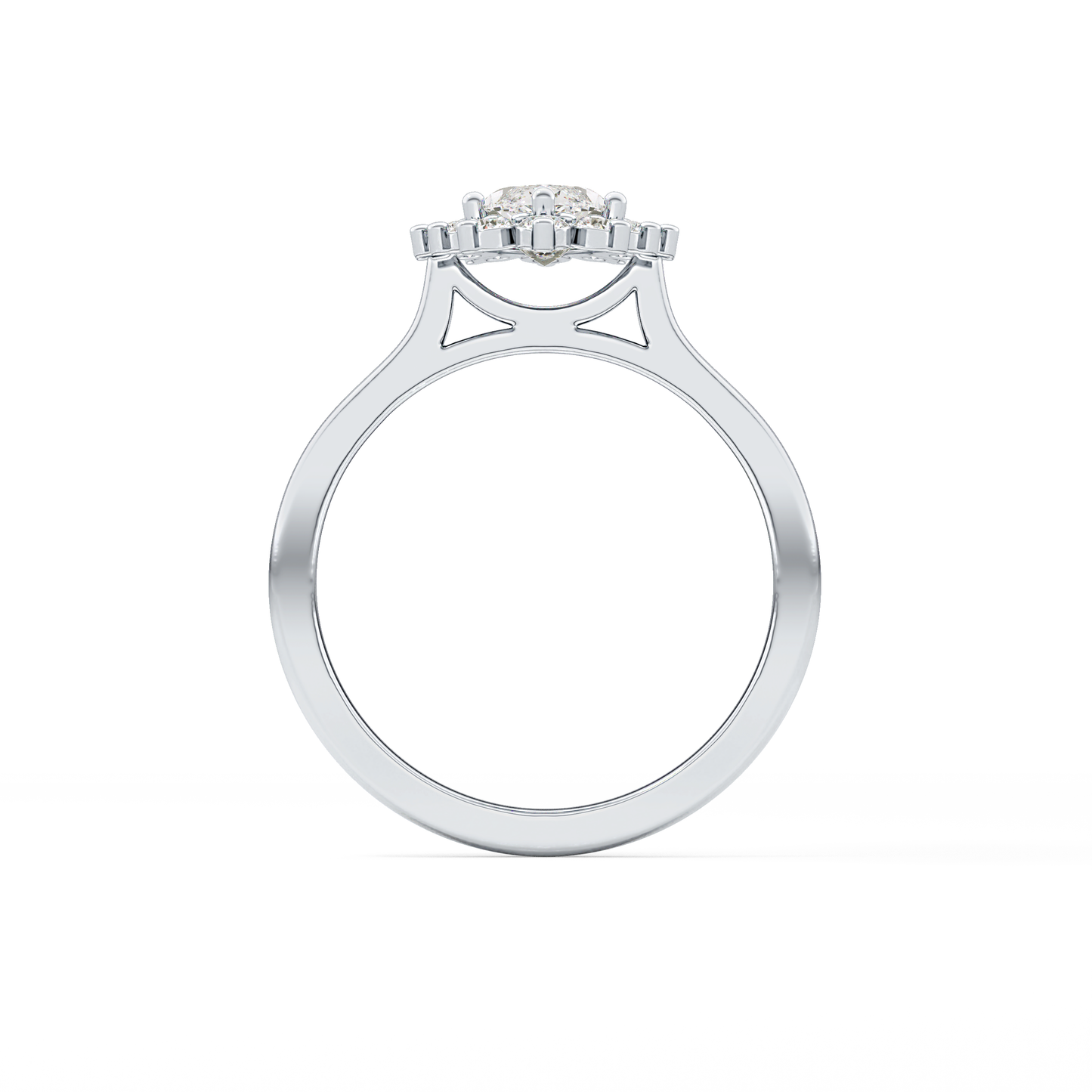 Marquise Halo Lab Grown Diamond Engagement Ring