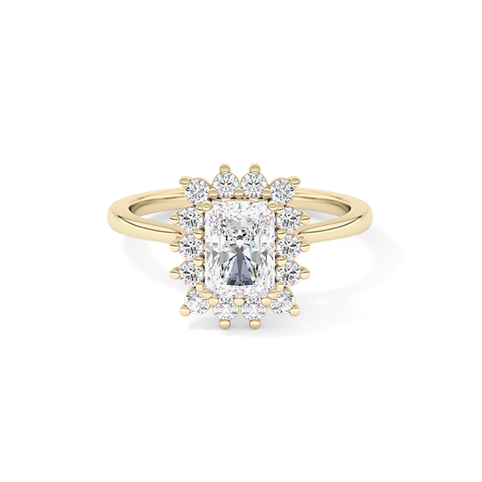 Radiant Halo Lab Grown Diamond Engagement Ring