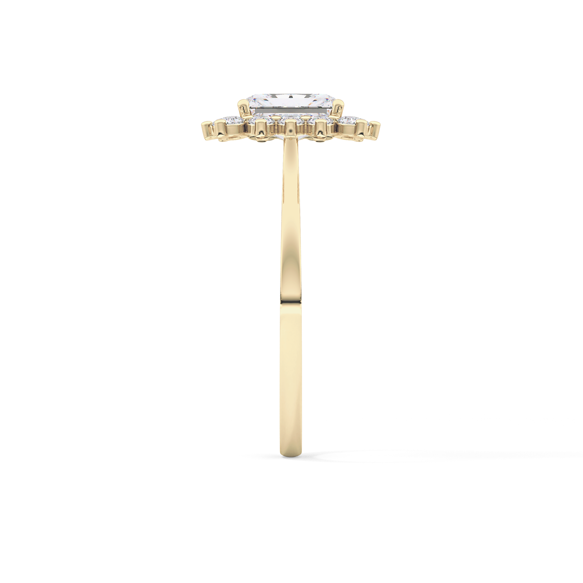 Radiant Halo Lab Grown Diamond Engagement Ring
