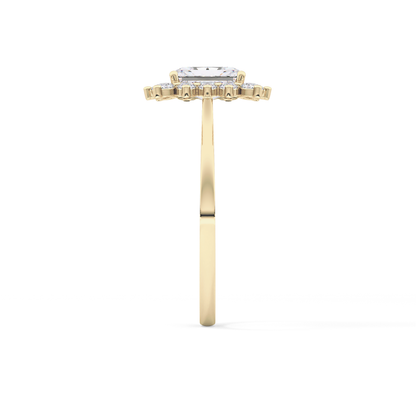 Radiant Halo Lab Grown Diamond Engagement Ring