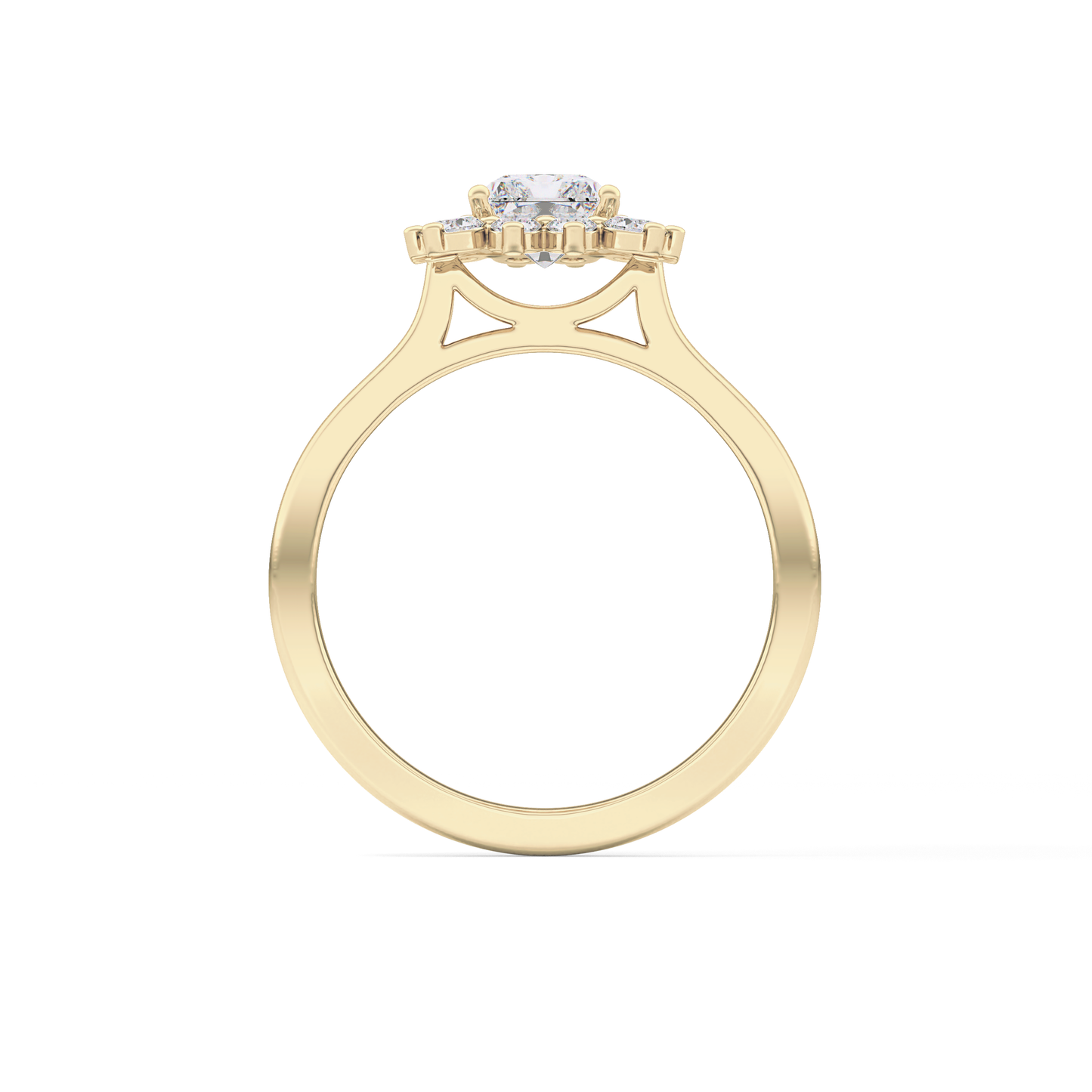 Radiant Halo Lab Grown Diamond Engagement Ring