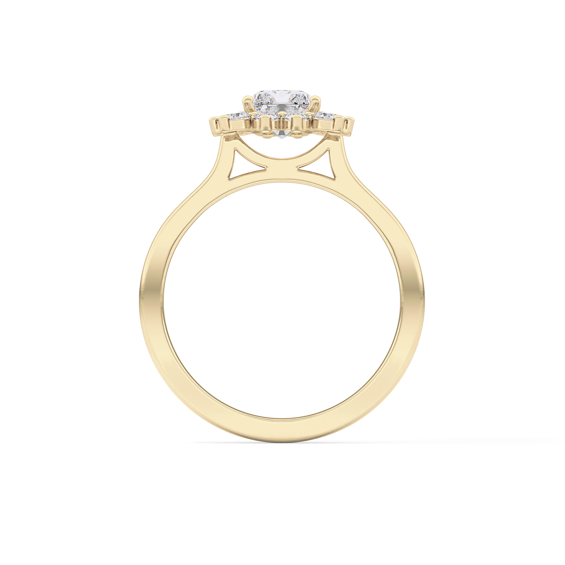 Radiant Halo Lab Grown Diamond Engagement Ring