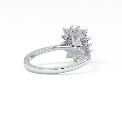 Radiant Halo Lab Grown Diamond Engagement Ring