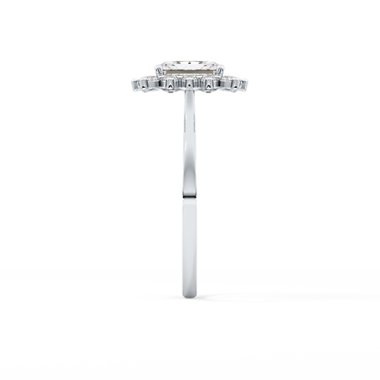 Radiant Halo Lab Grown Diamond Engagement Ring
