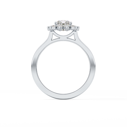 Radiant Halo Lab Grown Diamond Engagement Ring
