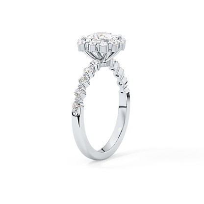 Princess Halo & Pave Lab Grown Diamond Engagement Ring