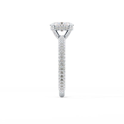 Oval Carat Hidden Halo & Pave Lab Grown Diamond Engagement Ring