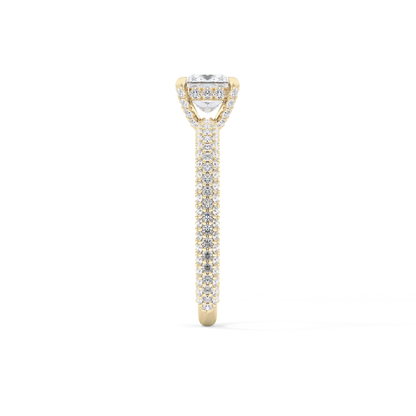 Princess Hidden Halo & Pave Lab Grown Diamond Engagement Ring