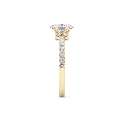 Oval Pave Lab Grown Diamond Engagement Ring