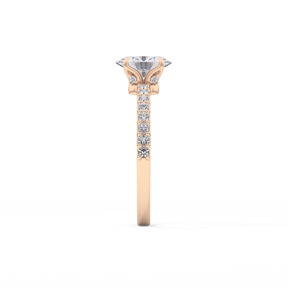 Oval Pave Lab Grown Diamond Engagement Ring