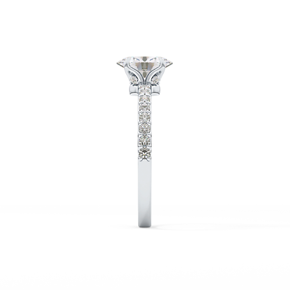 Oval Pave Lab Grown Diamond Engagement Ring