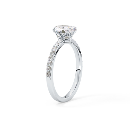 Oval Pave Lab Grown Diamond Engagement Ring