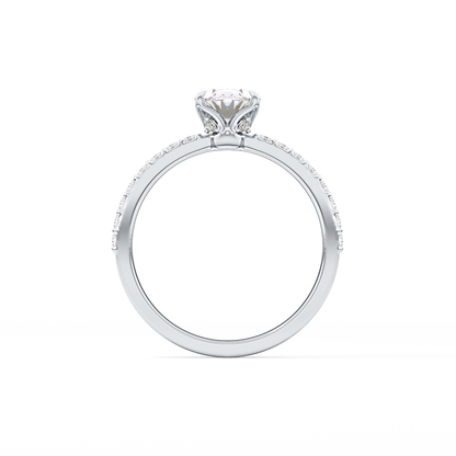 Oval Pave Lab Grown Diamond Engagement Ring