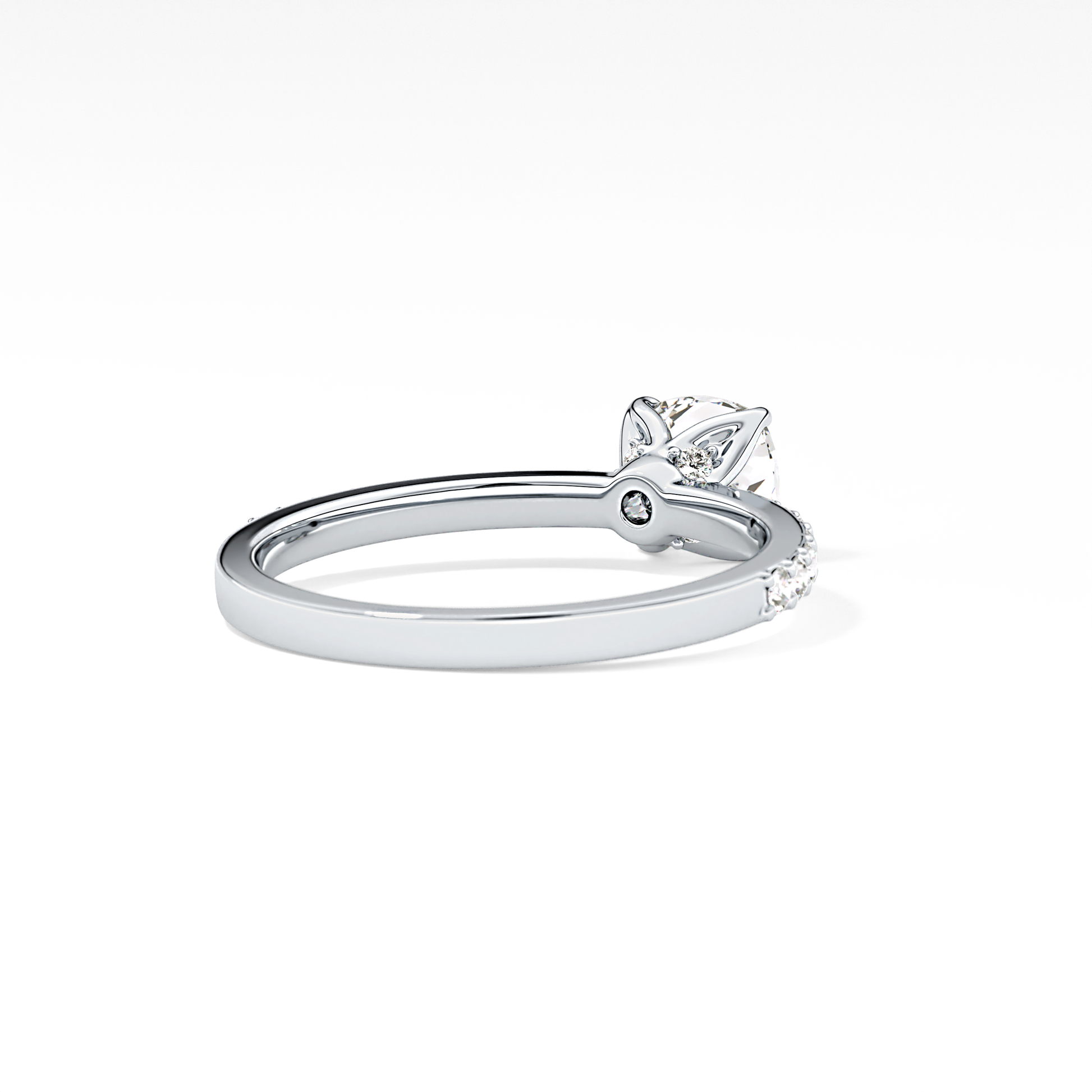 Cushion Pave Lab Grown Diamond Engagement Ring