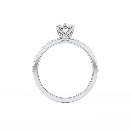 Cushion Pave Lab Grown Diamond Engagement Ring