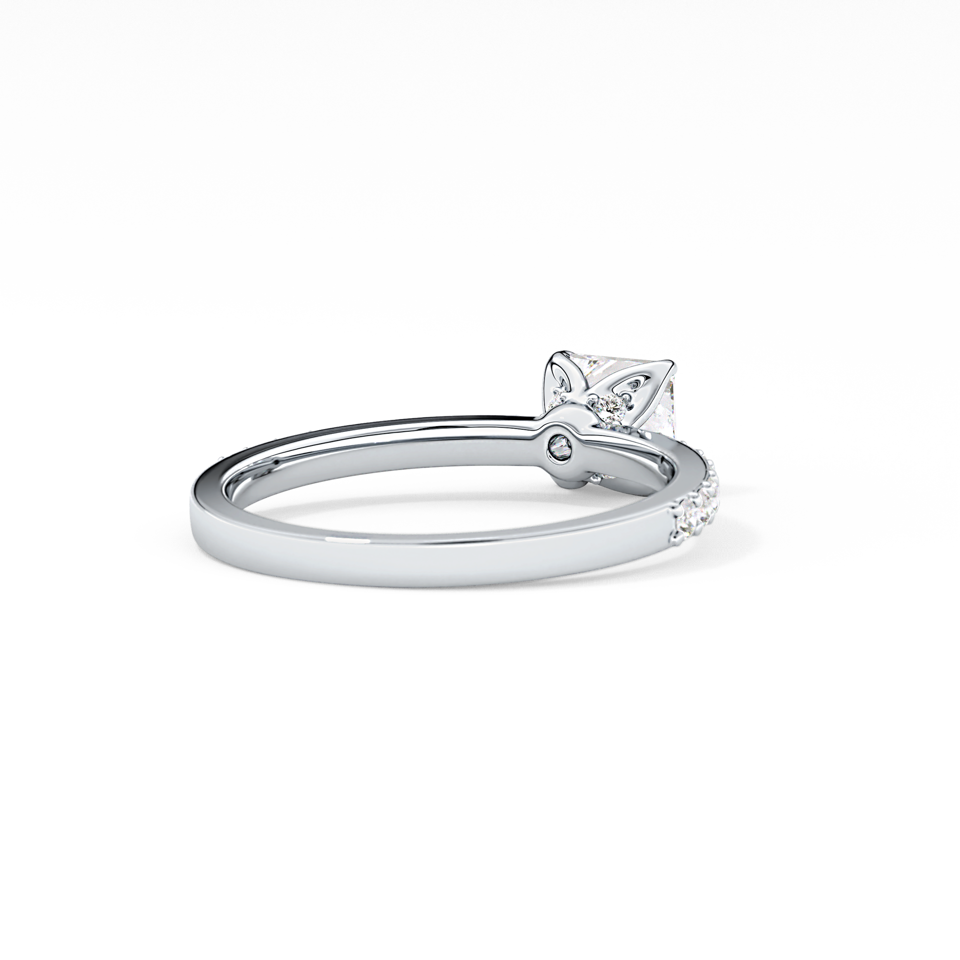 Princess Hidden Halo & Pave Lab Grown Diamond Engagement Ring