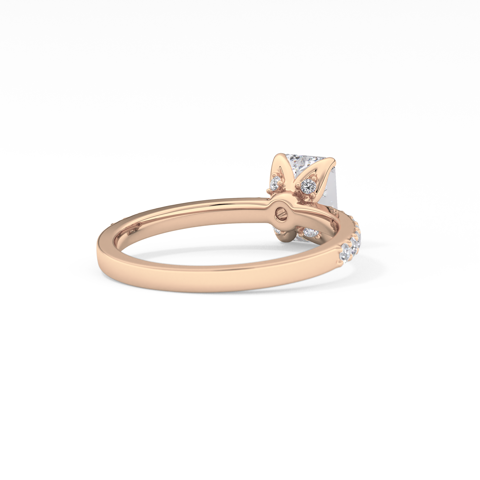 Emerald Pave Lab Grown Diamond Engagement Ring