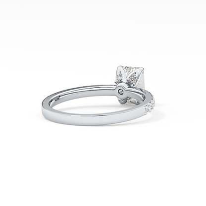 Emerald Pave Lab Grown Diamond Engagement Ring