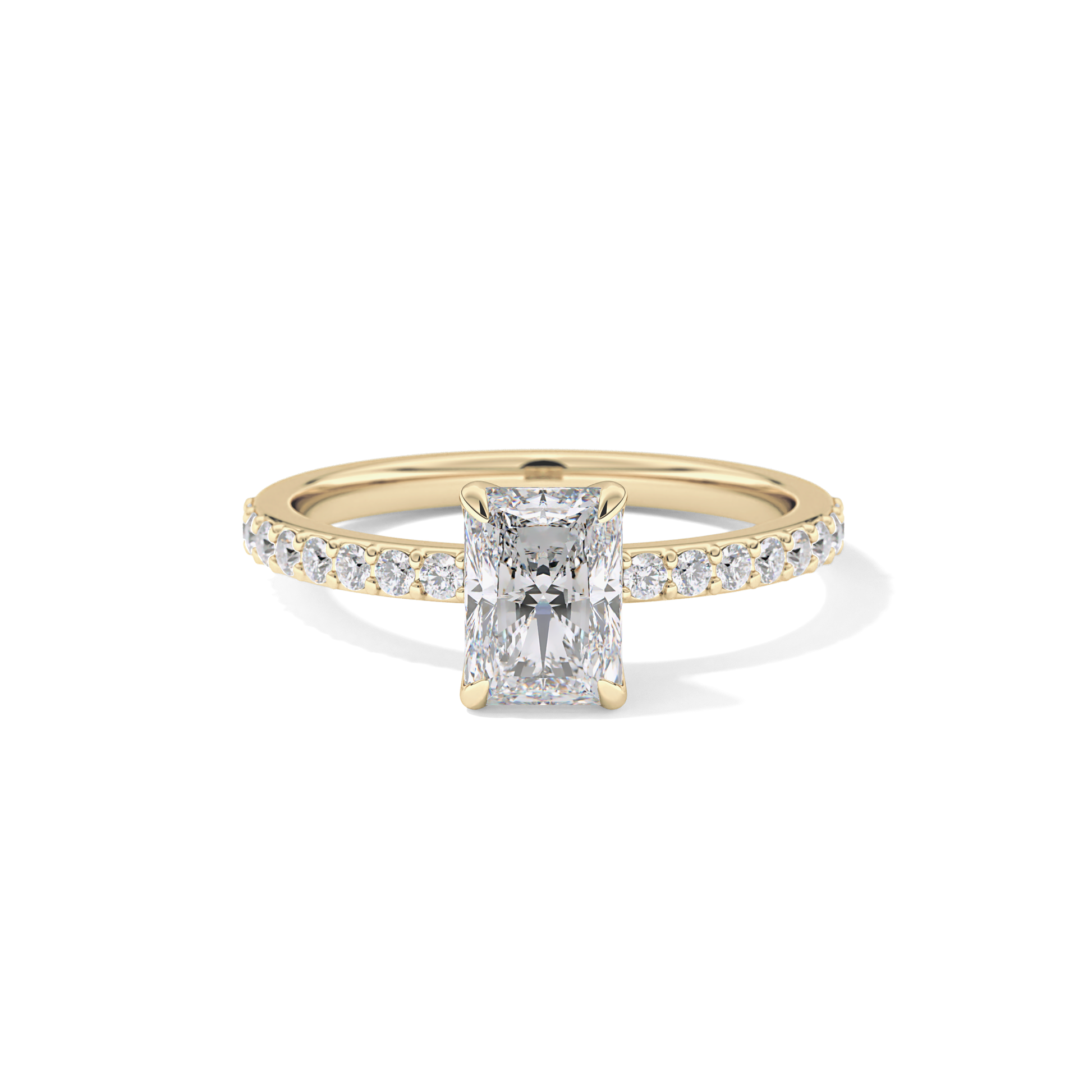 Radiant Pave Lab Grown Diamond Engagement Ring