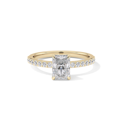 Radiant Pave Lab Grown Diamond Engagement Ring