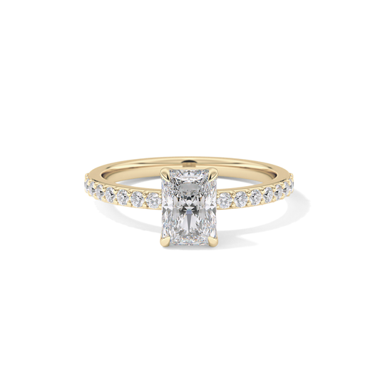 Radiant Pave Lab Grown Diamond Engagement Ring