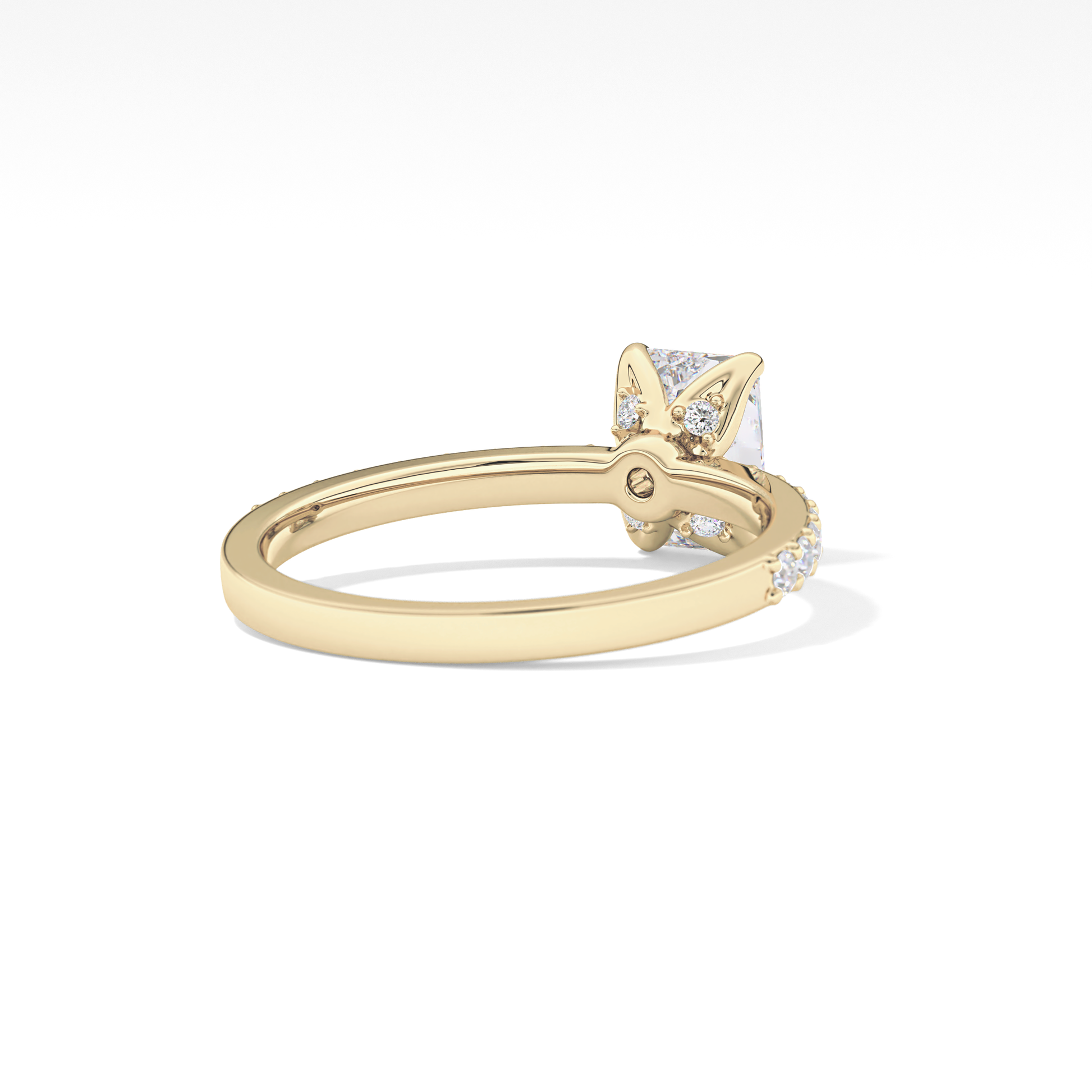 Radiant Pave Lab Grown Diamond Engagement Ring