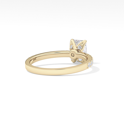 Radiant Pave Lab Grown Diamond Engagement Ring