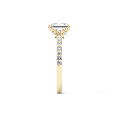 Radiant Pave Lab Grown Diamond Engagement Ring