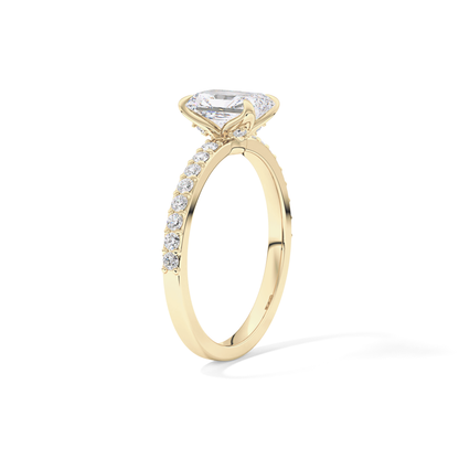 Radiant Pave Lab Grown Diamond Engagement Ring