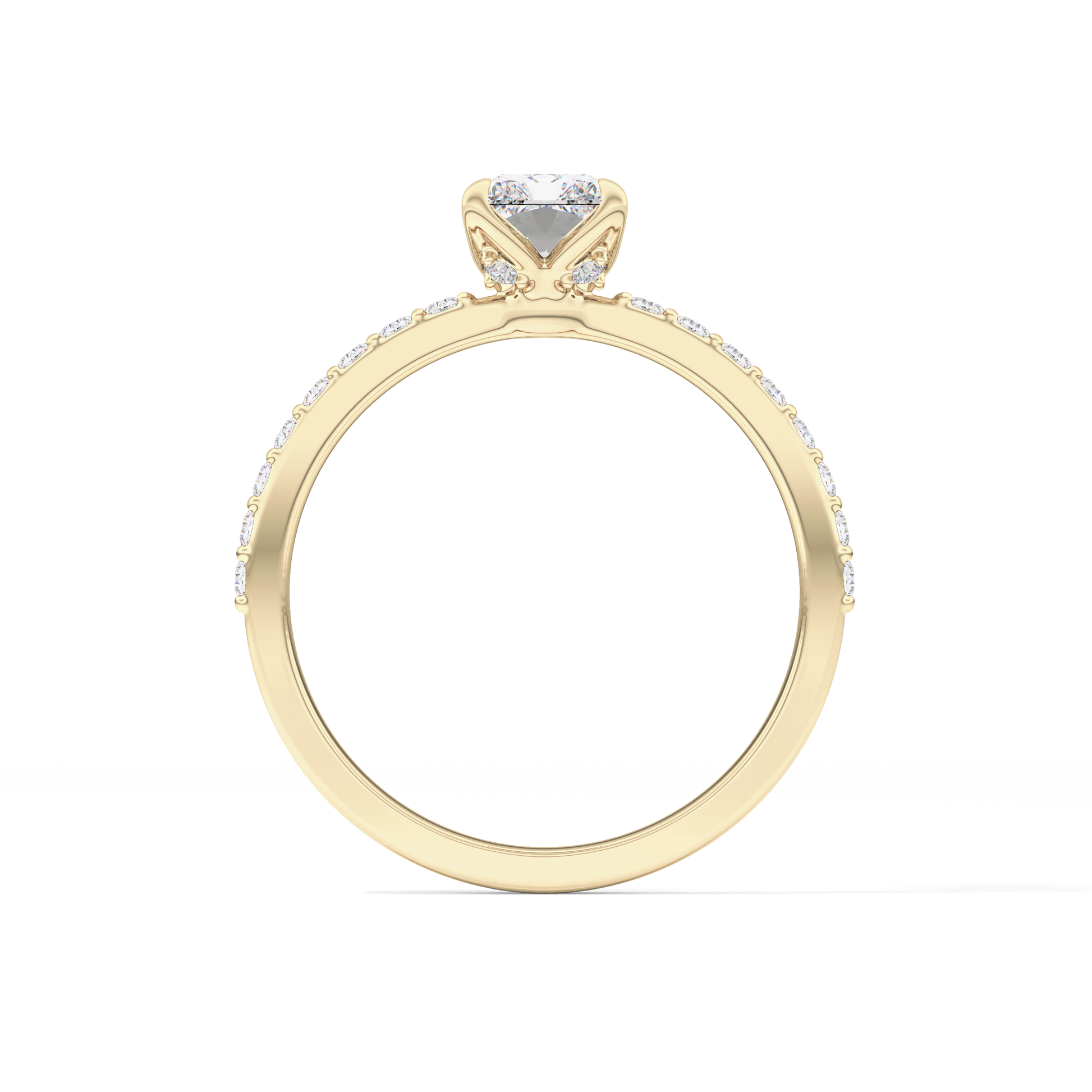 Radiant Pave Lab Grown Diamond Engagement Ring