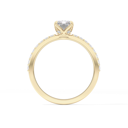 Radiant Pave Lab Grown Diamond Engagement Ring