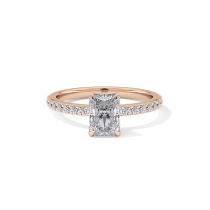 Radiant Pave Lab Grown Diamond Engagement Ring