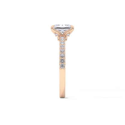 Radiant Pave Lab Grown Diamond Engagement Ring