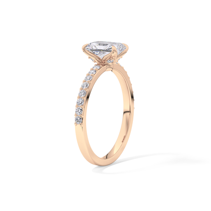 Radiant Pave Lab Grown Diamond Engagement Ring